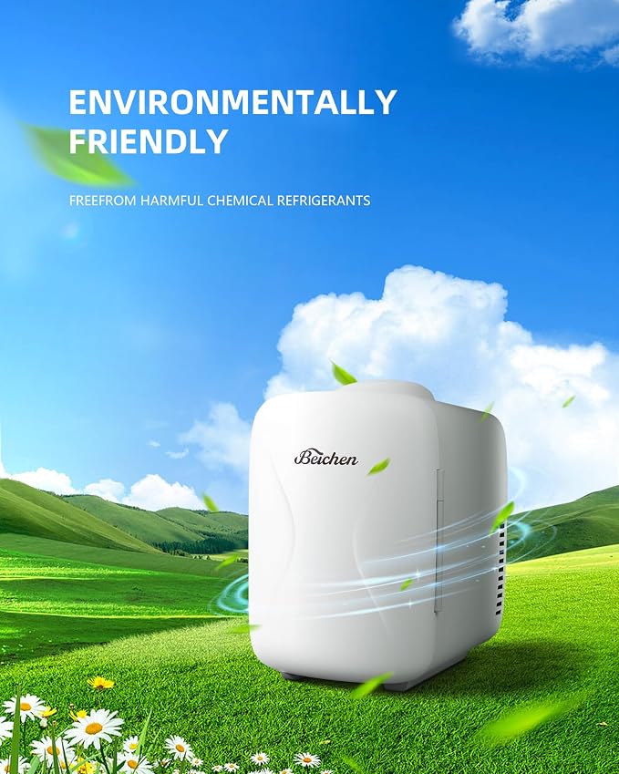 Mini Fridge, Small Fridge Rapid Cooling 4 Liter/6 Cans Skincare Fridge - Image 7