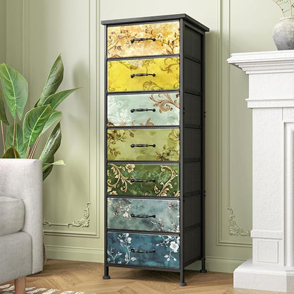 Fixwal Vintage Flower Tall Dresser by Fixwal