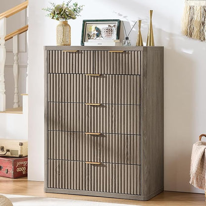 LEYAOYAO Fluted 6 Drawers Dresser - Image 8