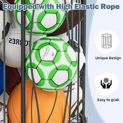 Garage Ball Storage: Round Sports Equipment Organizer - Image 2