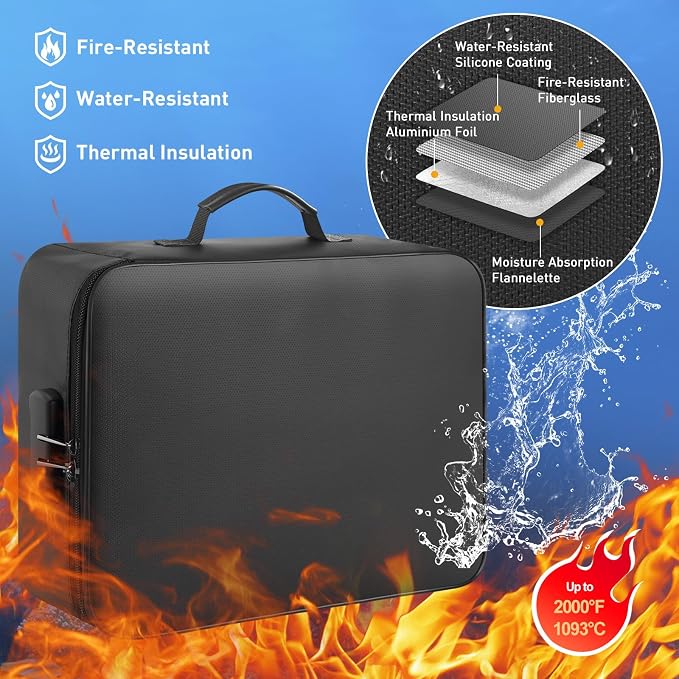 Mondoshop Fireproof Waterproof Document Bag - Image 2
