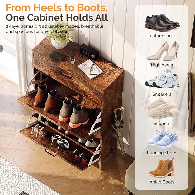VINGLI Shoe Cabinet Storage for Entryway Ultra Slim - Image 4