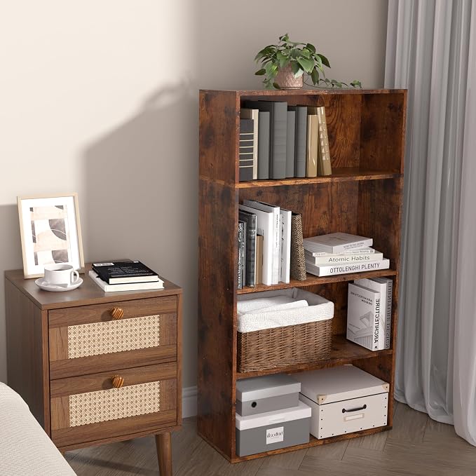 Wooden Cube Storage Organizer, Low Bookcase Storage Display Organizer) - Image 9