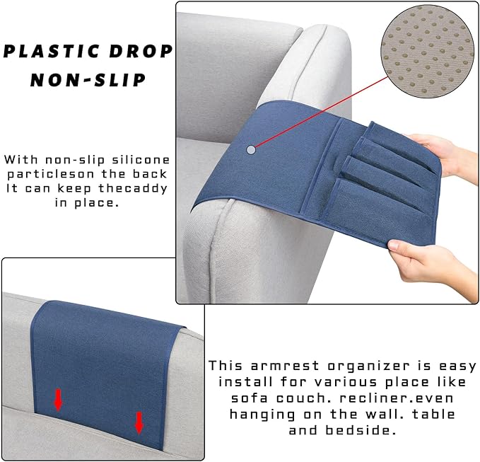 NB Sofa Armrest Organize remote holder bedside caddy organizer - Image 5