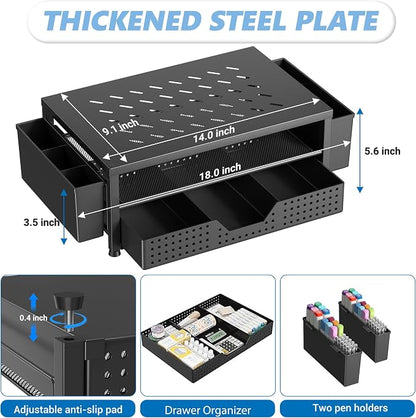OPNICE Laptop Stand Desk Organizer, 2-Tier Metal Monitor Stand Riser - Image 7