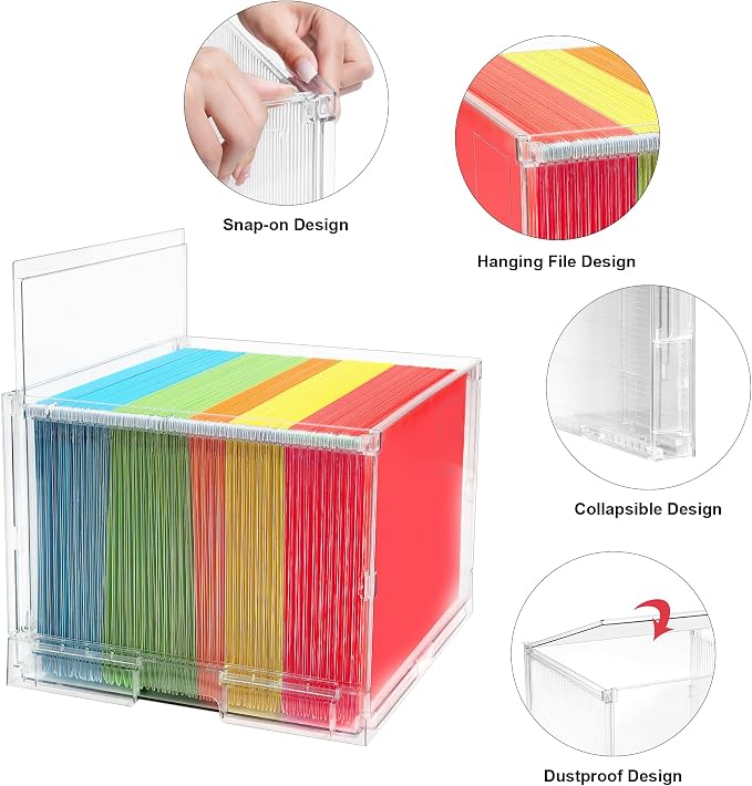 UMAIL File Box, Hanging File Organizer, Portable Storage Bins - Image 2