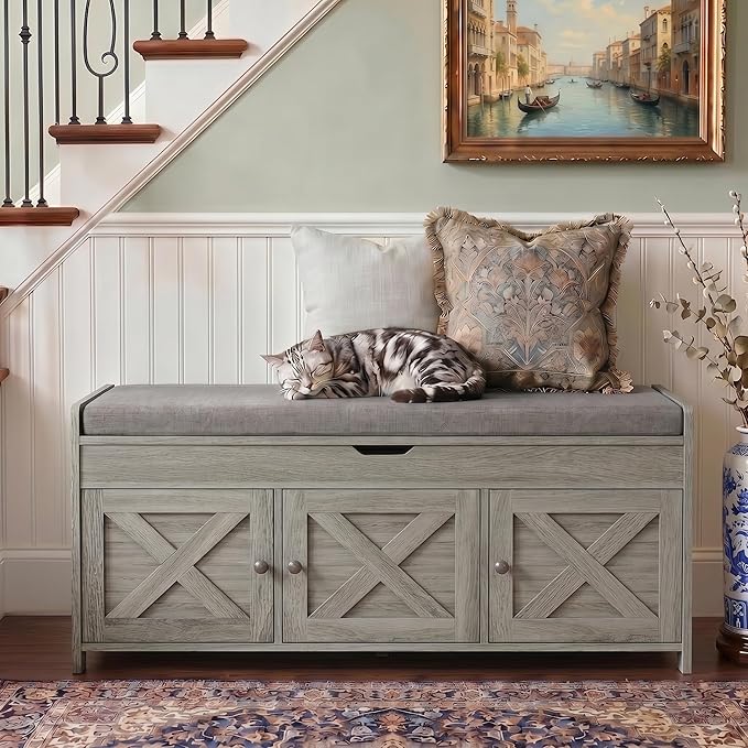 Marsail Shoe Storage Bench - Image 3