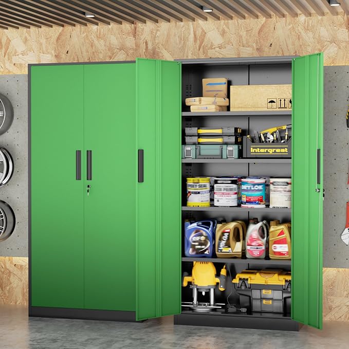 INTERGREAT Metal Storage Cabinet, Tall Metal Cabinet - Image 2