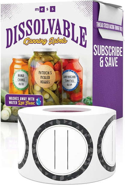 Canning Labels Dissolvable Stickers by MESS