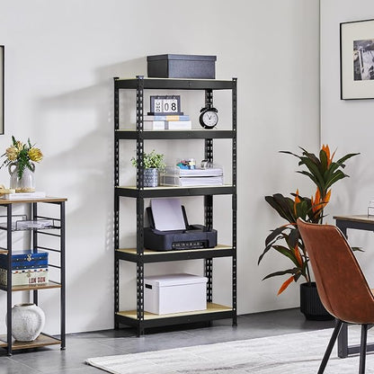 Topeakmart 5-Tier Utility Shelves, Metal Storage Shelves, Adjustable Shelving - Image 6