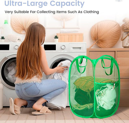 HOUSE AGAIN Pop Up Laundry Hamper, Strong Mesh Laundry Baskets Collapsible - Image 6