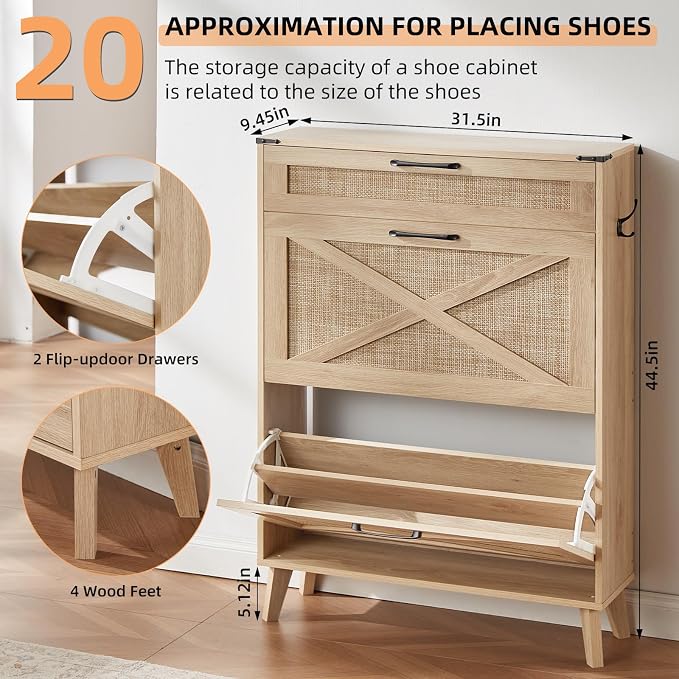 LEYAOYAO Shoe Cabinet Storage for Entryway - Image 2