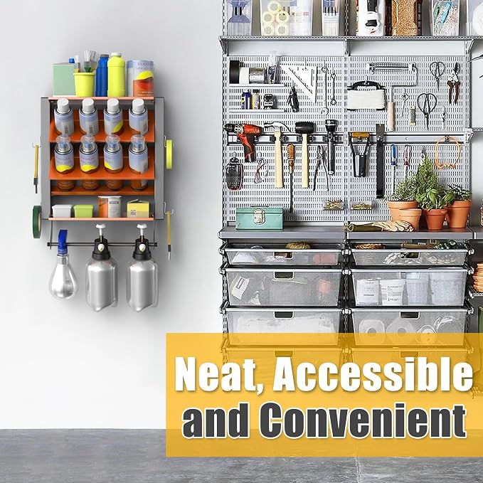 Ultrawall Spray Can Holder Rack, Heavy Duty Steel Wall Mounted Spray Bottle - Image 6