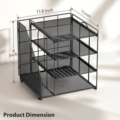 Desk Organizer, 4-Tier Metal Paper Organizer - Image 6