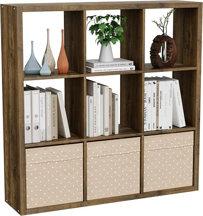 Cube Storage Organizer Bookcase, Decorative 11 inch Open Back Cubical Shelf by VDNEND