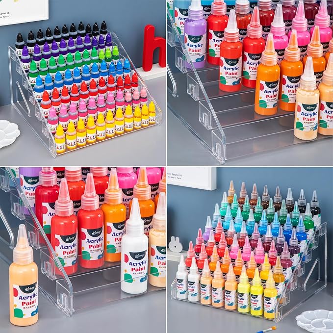 Acrylic Paint Organizer, Painting Bottle Holder, Acrylic Paint Storage Organizer - Image 2
