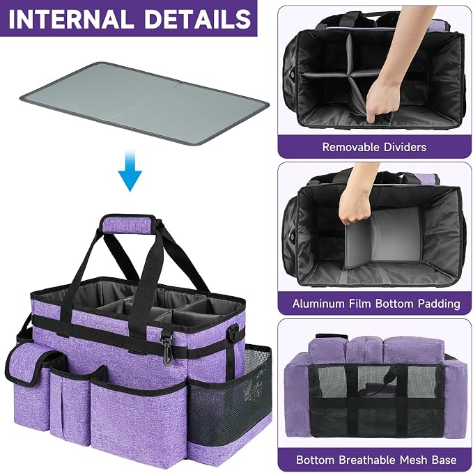 Cleaning Caddy Bag, Large Cleaning Supplies Organizer - Image 2
