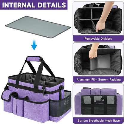 Cleaning Caddy Bag, Large Cleaning Supplies Organizer - Image 2