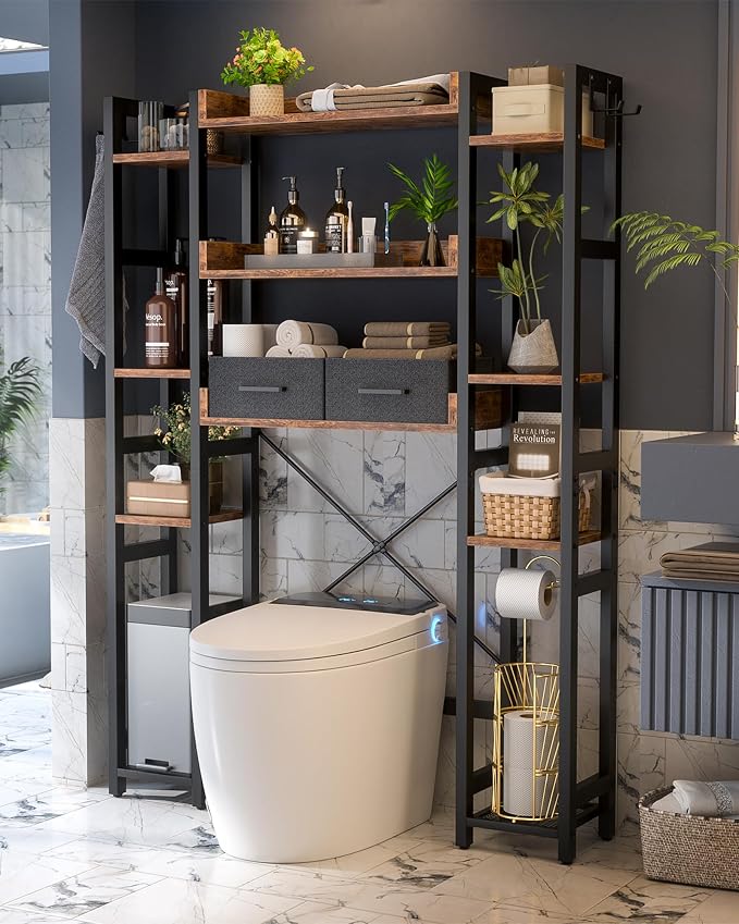 Over The Toilet Storage with 2 Drawers - Image 2