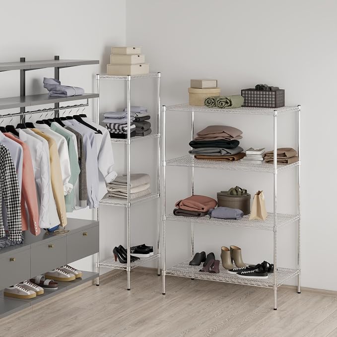 24" Deep x 42" Wide x 64" Height Wire Shelving Kit | 4-Tier | NSF Commercial - Image 7