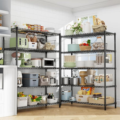 Storage Shelves Heavy Duty, 5-Tier Adjustable Metal Utility Rack, Wire Shelf - Image 6