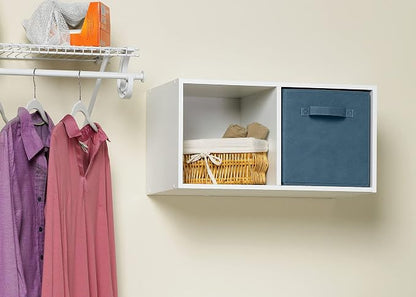 ClosetMaid Cubeicals 2 Cube Storage Shelf Organizer Bookshelf, Stackable or - Image 9