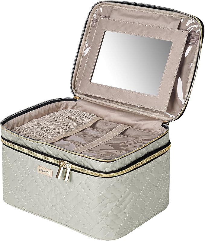 8.8L Double Layer Travel Makeup Bag by BAFAMYE