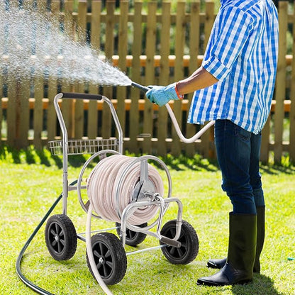 VEVOR Hose Reel Cart, 250 ft 5/8" Hose Capacity, 4 Wheels | Heavy Duty - Image 8