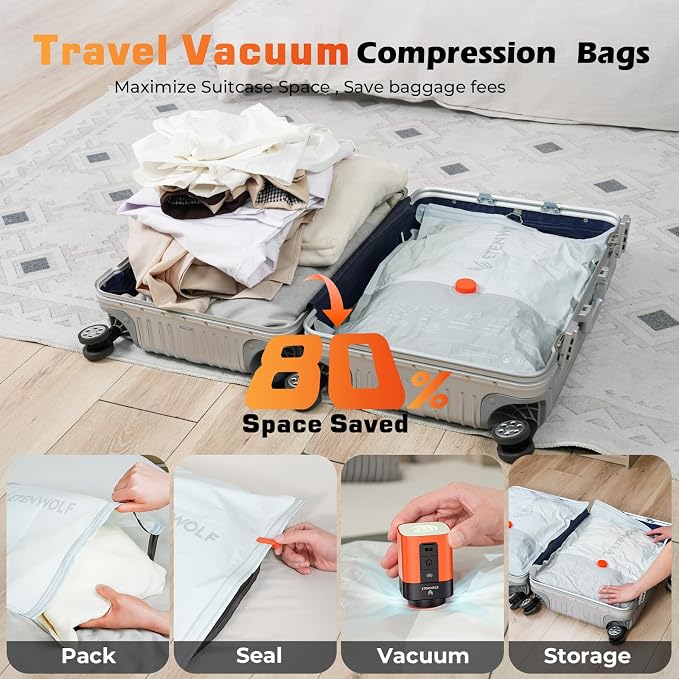 ETENWOLF 10 Pack Reusable Vacuum Storage Bags - Image 2