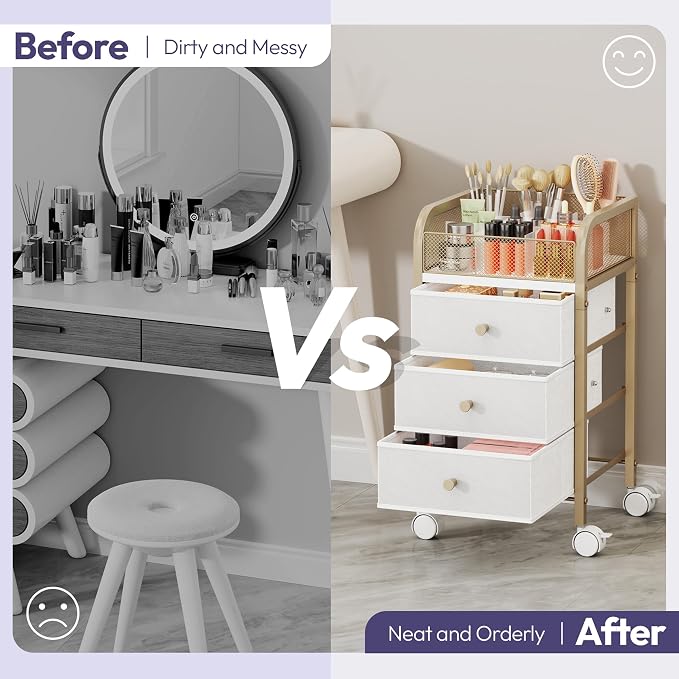 SWTYMIKI Rolling Makeup Organizer Cart - Image 5