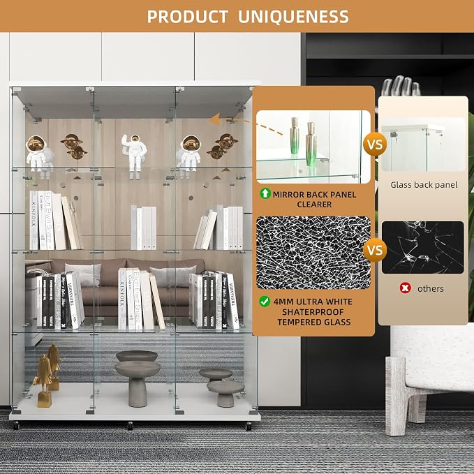 Beauty4U Glass Display Cabinet - Image 4