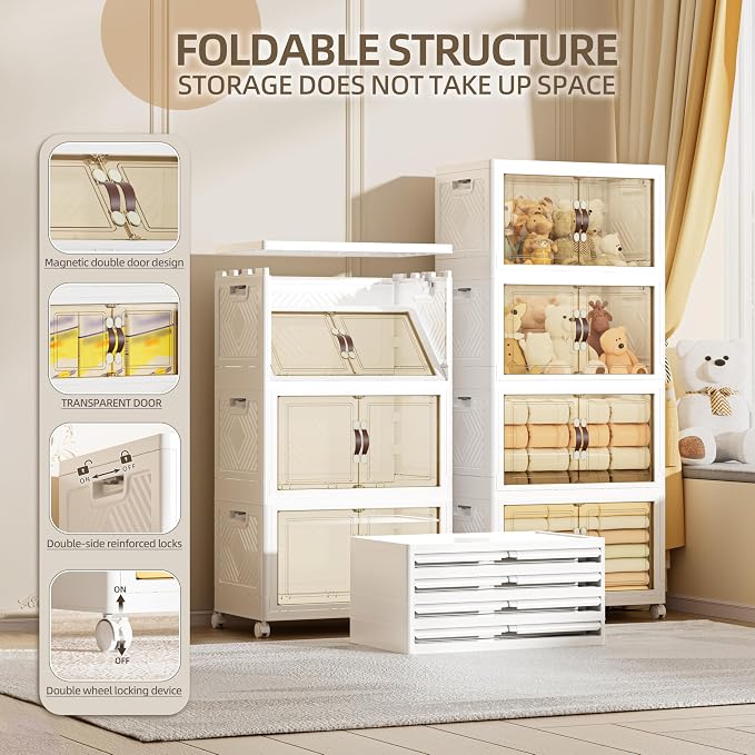 268 QT / 67 Gal Extra Wide Foldable Plastic Cabinet - Image 3