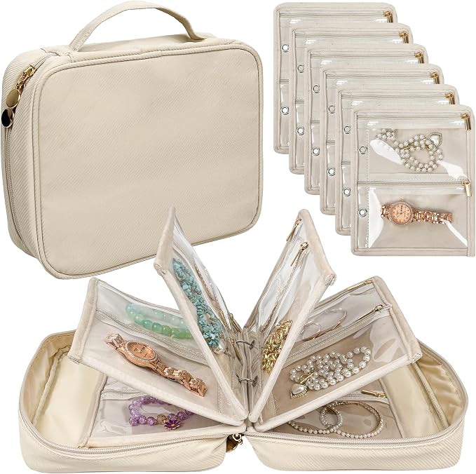 Travel Jewelry Organizer Case, Jewelry Bags by LingLingo