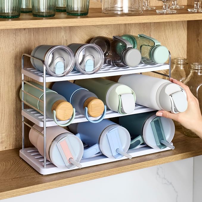 YouCopia UpSpace 12 Water Bottle Organizer, Adjustable Tumbler Cabinet Rack - Image 8
