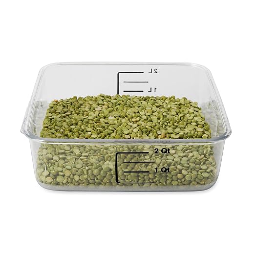 Rubbermaid Commercial Products Plastic Space Saving Square Food Storage - Image 2