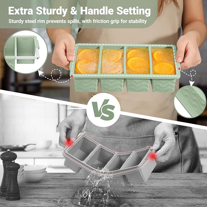 Silicone Freezer Trays with Lid - Image 5