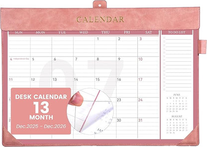 Yoment Desk Calendar 2026 Leather Desk Calendar by Yoment-Enjoyyourmoment