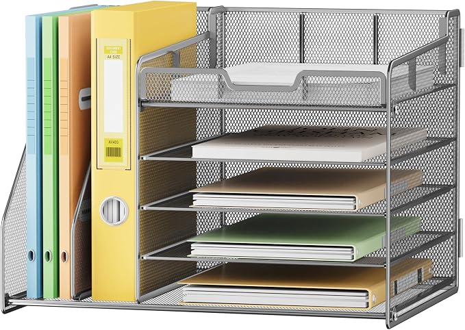 Lavatino 5-Tier Metal Mesh Desk Organizer - Image 2