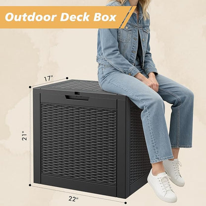 Fancyango 31 Gallon Outdoor Deck Box Waterproof, Storage Box - Image 2