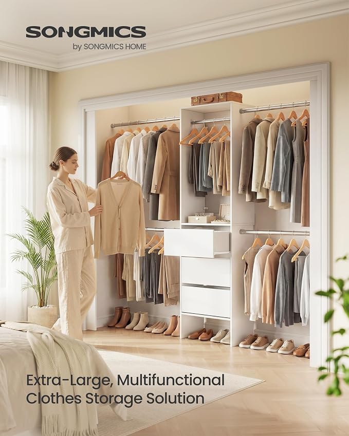 SONGMICS Closet System, Customizable Walk-In Closet Organizer System - Image 2
