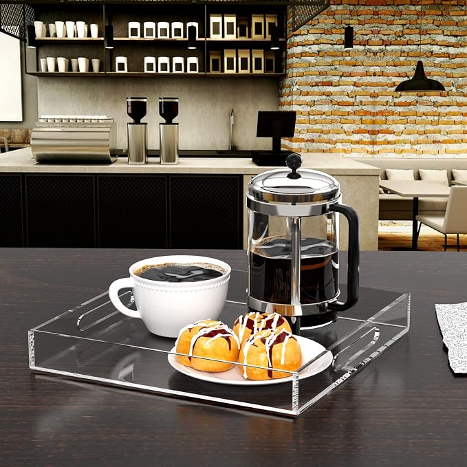 NIUBEE Clear Serving Tray 15x15 Inches - Image 2