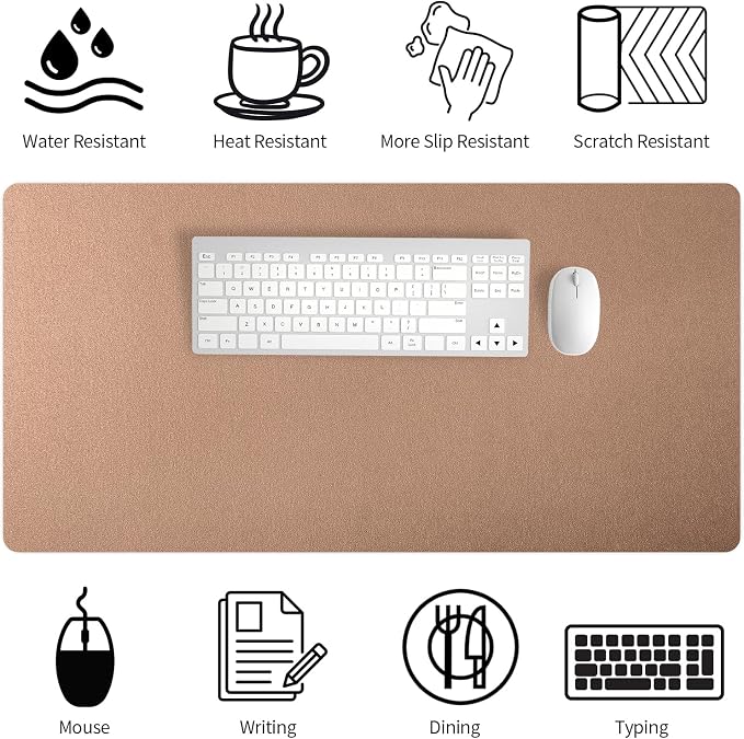 Bloss Gold Desk Mat 31.5x15.7 Inches, Desk Matt - Image 6