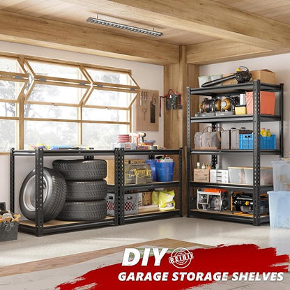 REIBII 2020LBS Storage Shelves 5 Tier Garage Shelving Heavy Duty Adjustable - Image 4