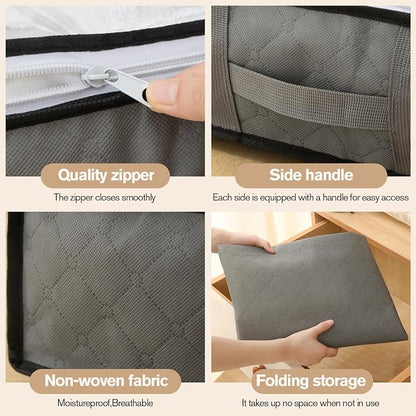 90L Under Bed Storage Containers, Closet Organizers and Storage Bins, Foldable - Image 6