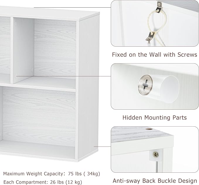 12 Cube Storage Organizer, Wooden Cube Shelves - Image 7
