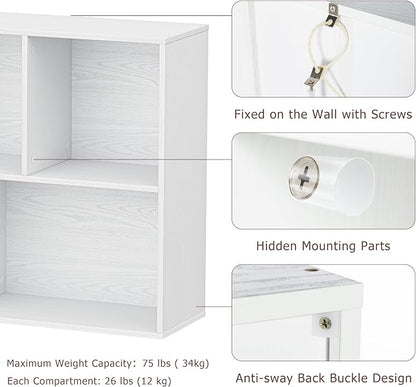 12 Cube Storage Organizer, Wooden Cube Shelves - Image 7