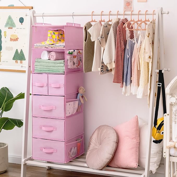 GRANNY SAYS Hanging Closet Organizers and Storage, 6 Shelves Closet Hanging - Image 8