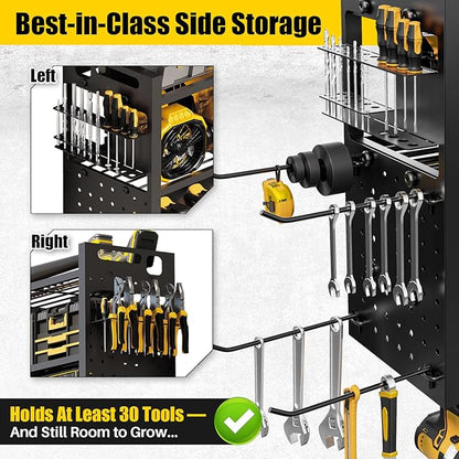 Large 49''W Power Tool Organizer Wall Mount | 620lbs Garage Storage Rack - Image 4