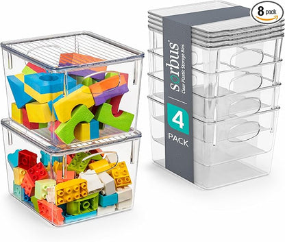 Sorbus Medium Plastic Storage Bins by Sorbus