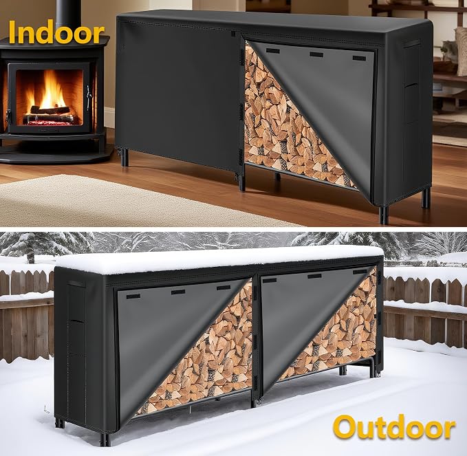 Amagabeli 6ft Firewood Rack Outdoor - Image 7